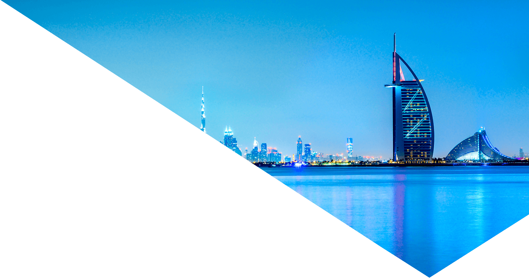 Image showing Dubai skyline at night