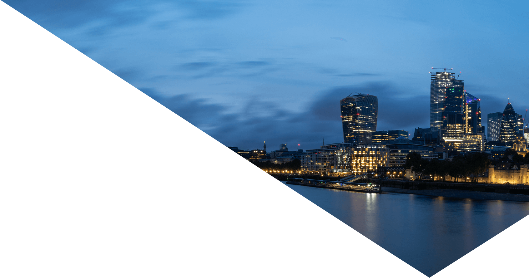 Image showing London skyline at night time