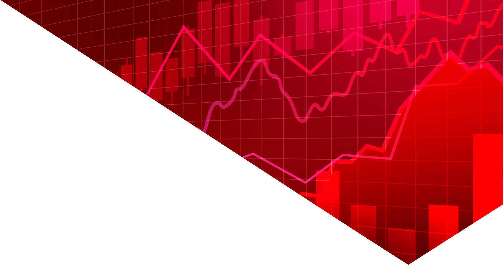 Abstract graph chart of stock market trade background.