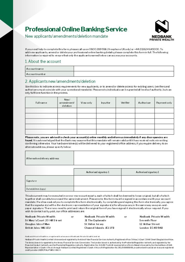 New applicants amendments