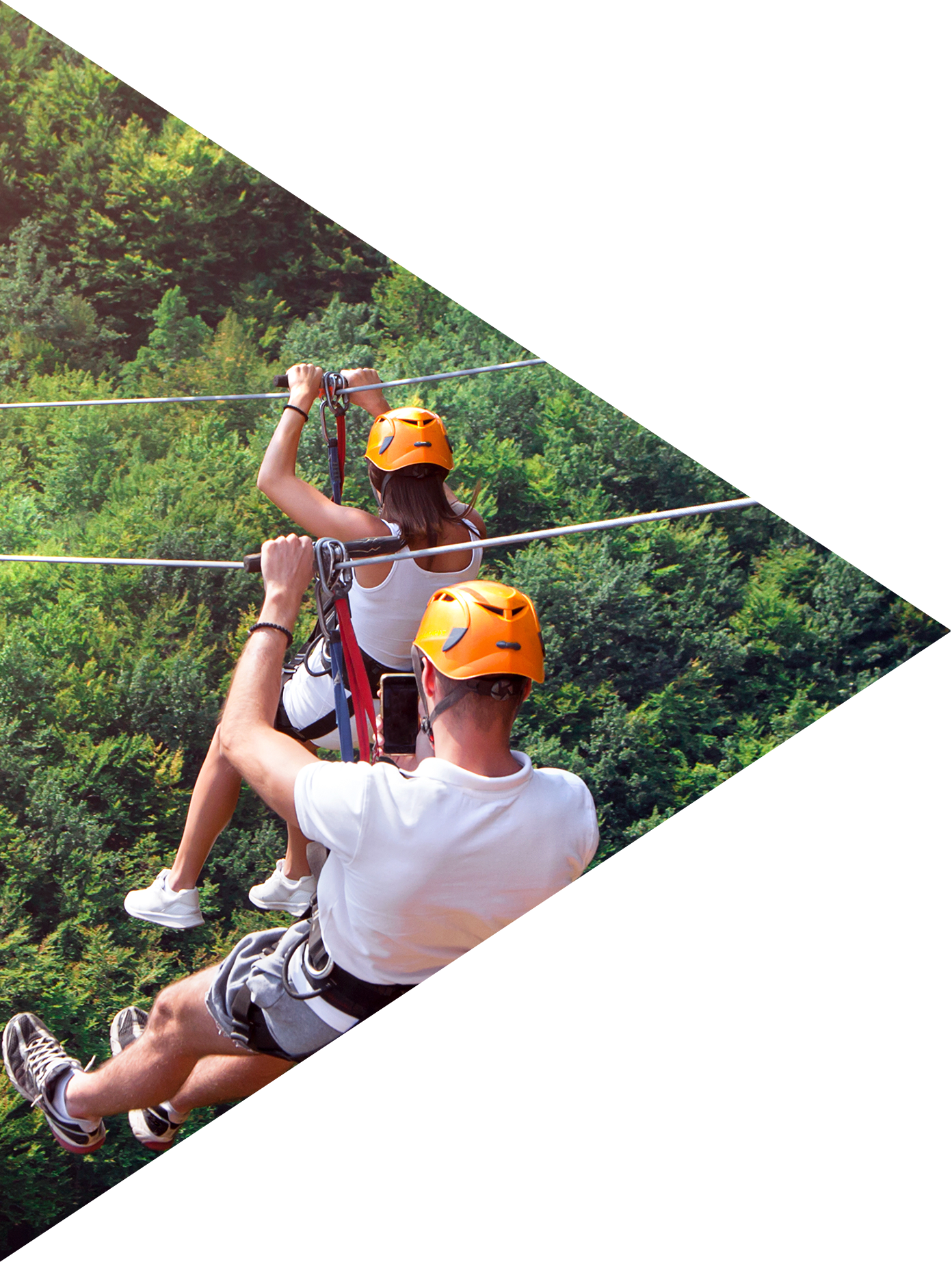 Image showing a couple on a zipline